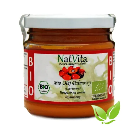 Olej Palmowy BIO Czerwony Zimnotłoczony 200ml Natvita