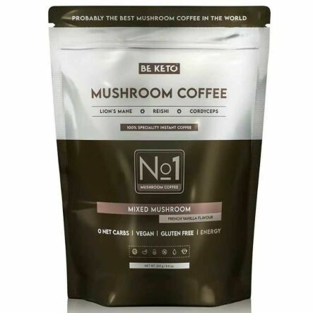 Kawa Rozpuszczalna Mushroom (Lion's Mane and  Cordyceps and  Reishi) Francuska Wanilia 250 g - Beketo