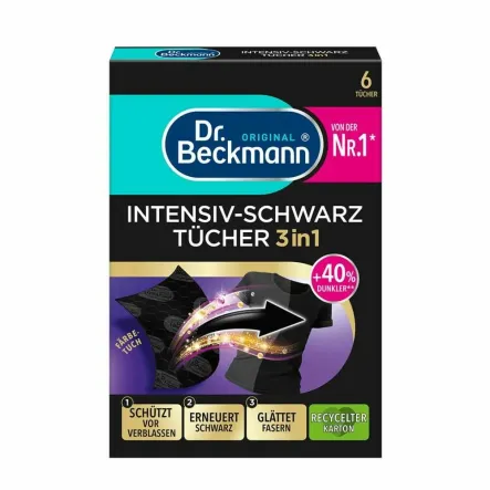 Chusteczki Do Czarnych Tkanin 3w1 6 Sztuk - Dr.Beckmann