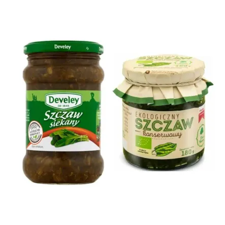 Szczaw Siekany Konserwowy 300 g Develey + Szczaw Konserwowy EKO 180 g - Dary Natury