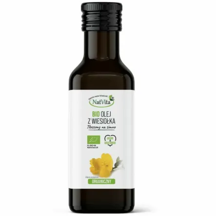 Olej z Wiesiołka Tłoczony na Zimno BIO 100 ml - Natvita