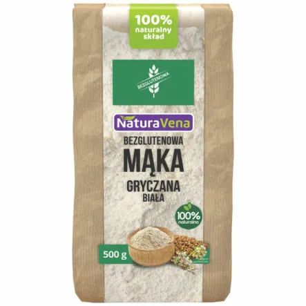 Mąka Gryczana Biała Bezglutenowa 500 g - NaturAvena
