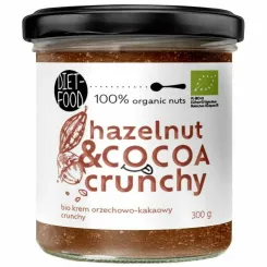 Krem Orzechowo-Kakaowy Crunchy BIO 300 g - Diet-Food