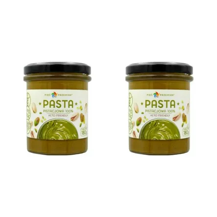 2 x Pasta Pistacjowa 100% 180 g - Pięć Przemian