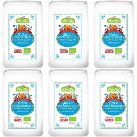 6 x Mąka Orkiszowa Chlebowa Typ 700 Bio 500 g - Bio Raj