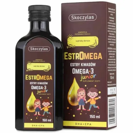 EstrOmega Rybie Kwasy Omega 3 JUNIOR 150 ml - Skoczylas