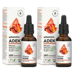 2 x Witamina ADEK Krople 30 ml - Aura Herbals