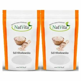 2 x Sól Kłodawska Kamienna Różowa Miałka 700 g - Natvita