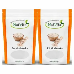 2 x Sól Kłodawska Kamienna Różowa Miałka 700 g - Natvita
