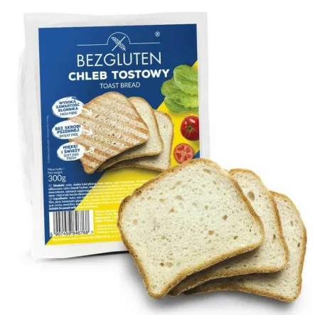 Chleb Tostowy Bezglutenowy 300 g - Bezgluten - Przecena Krótka Data Minimalnej Trwałości