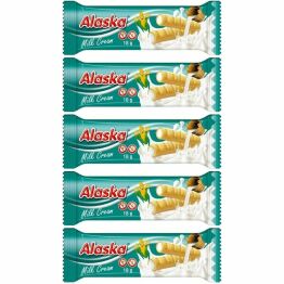5 x Rurki Kukurydziane z Kremem Mlecznym Bezglutenowe 18 g - Alaska