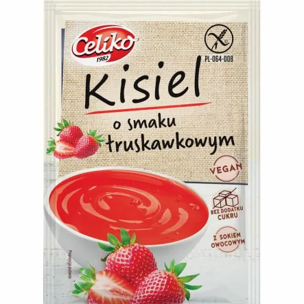 Kisiel o Smaku Truskawkowym 40 g - Celiko