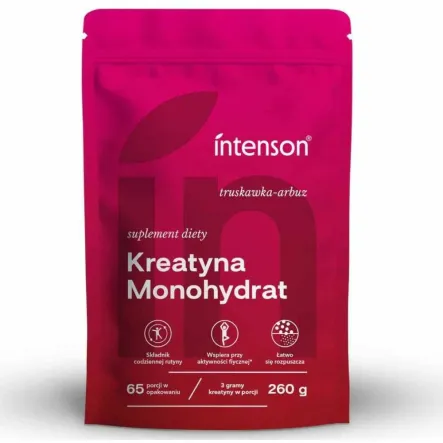 Kreatyna Monohydrat o Smaku Truskawka-Arbuz 260 g - Intenson