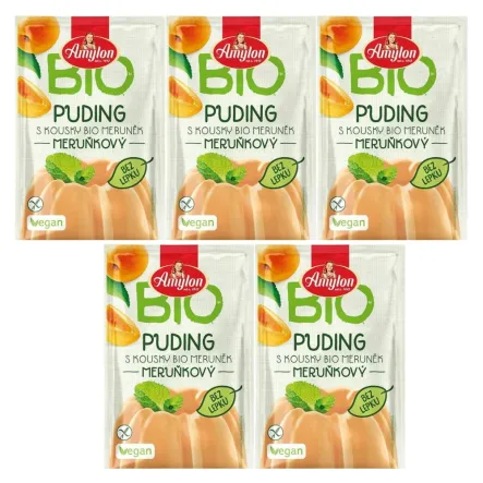 5 x Budyń Morelowy Bezglutenowy Bio 40 g - Amylon