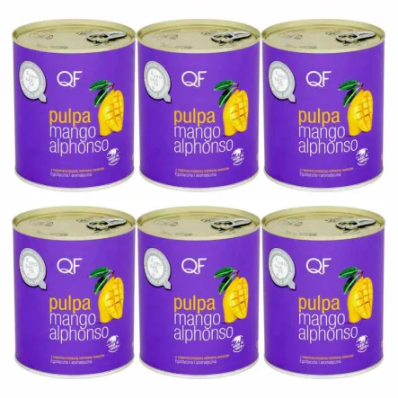 6 x Pulpa z Mango Alphonso Bez Dodatku Cukru 850 g - QF