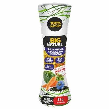 Przyprawa Słoneczny Poranek Młynek 81 g - Big Nature - Wyprzedaż