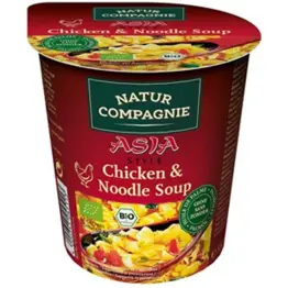 Danie W Kubku Zupa z Kurczakiem i Makaronem W Stylu Azjatyckim Bio 55 G Natur Compagnie