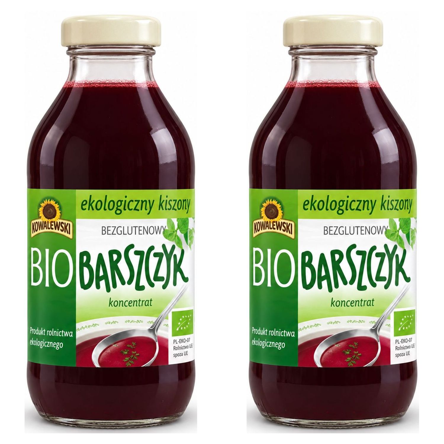 2 x Barszcz Czerwony Kiszony Koncentrat Bezglutenowy Bio 320 ml - Kowalewski