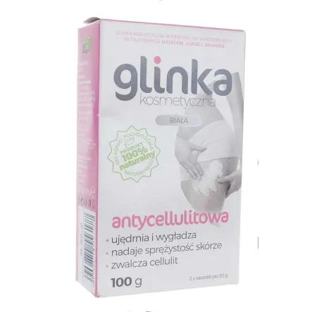 Jordańska Antycellulitowa Glinka Biała 100 g Biomika - Przecena Krótka Data Minimalnej Trwałości