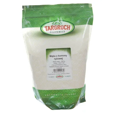 Mąka z Komosy Ryżowej Białej 1 kg Targroch  Przecena Krótka Data Minimalnej Trwałości