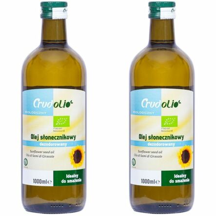 2 x Olej Słonecznikowy do Smażenia Bio 1 l - Crudolio