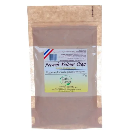 Francuska Glinka Kosmetyczna Żółta 100 g Natur Planet