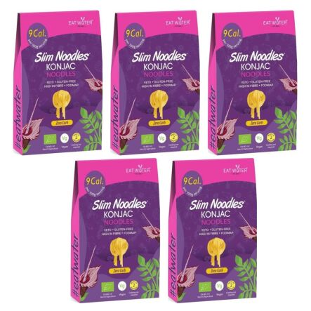 5 x Makaron Konjac Noodles Bezglutenowy Bio 270 g (200 g) - SLIM NOODLES