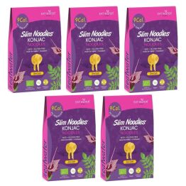 5 x Makaron Konjac Noodles Bezglutenowy Bio 270 g (200 g) - SLIM NOODLES