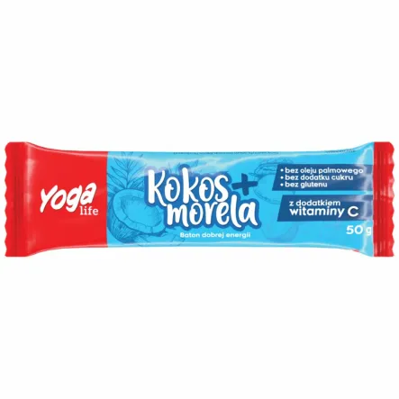 Baton Owocowy Kokos Morela 50 g - Yoga Life