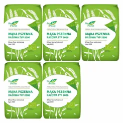 5 x Mąka Pszenna Razowa Typ 2000 Bio 1 kg - Bio Planet