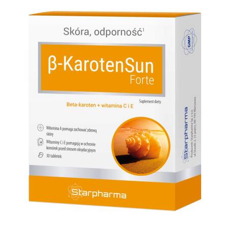 Beta Karoten Sun Forte 30 Tabletek - Starpharma