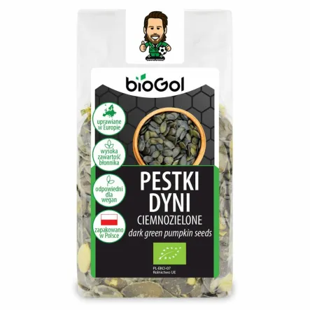 Pestki Dyni Ciemnozielone Bio 150 g - Biogol