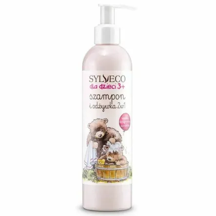 Szampon i Odżywka 2w1 dla Dzieci - MALINOWY 300 ml - SYLVECO dla dzieci 3+