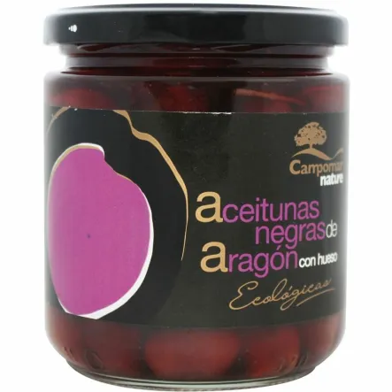 Oliwki Czarne z Pestką Bio 350 g - Campomar Nature