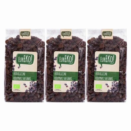 3 x Rodzynki Sułtanki Bio 500 g - Eureko