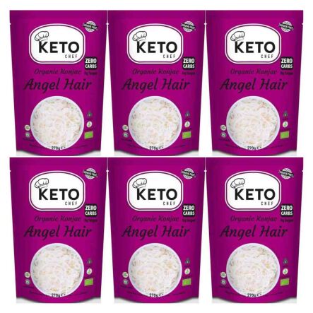 6 x Makaron Konjac Angel Hair Bio 270 g (200 g) - Keto Chef