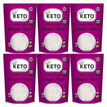 6 x Makaron Konjac Angel Hair Bio 270 g (200 g) - Keto Chef