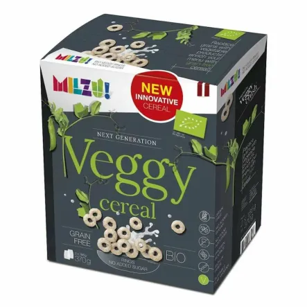 Kółka z Szarego Grochu Bez Dodatku Cukru Veggy Cereal Bio 370 g - Milzu