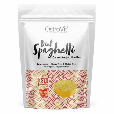 KETO Makaron Konjac Spaghetti Carrot Konjac Noodles Keto Friendly 400 g (250 g) - OstroVit