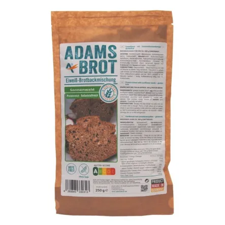 Niskowęglowodanowy Chleb Adama ze Słonecznikiem 250 g KETO Mieszanka do Wypieku Chleba - Adams Brot