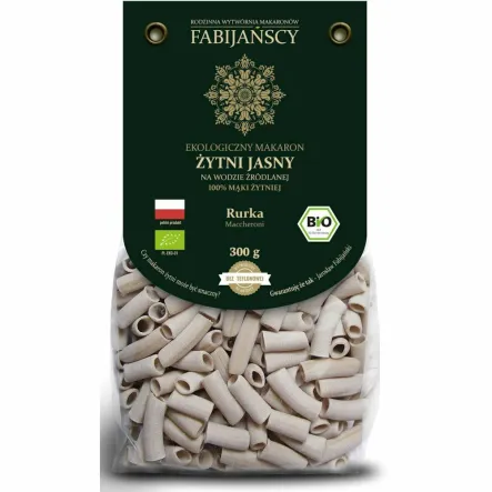 Makaron Żytni Jasny BIO Rurka Maccheroni 300 g - Fabijańscy