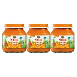 3 x Danie dla Niemowląt Marchewka Bio 125 g - Holle