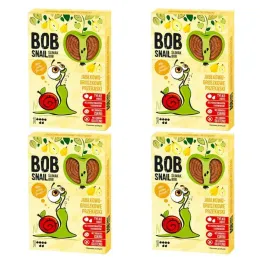 4 x Przekąska Jabłkowo - Gruszkowa z Owoców Bez Dodatku Cukru 60 g - Bob Snail