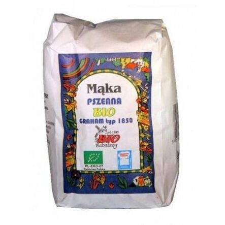 Mąka Pszenna Graham Typ 1850 Bio 1 kg - Babalscy - Przecena Krótka Data Minimalnej Trwałości