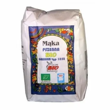 Mąka Pszenna Graham Typ 1850 Bio 1 kg - Babalscy - Przecena Krótka Data Minimalnej Trwałości