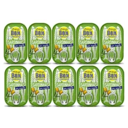 10 x Sardynki Portugalskie w Oliwie z Oliwek 120 g (84 g) - Bom Petisco
