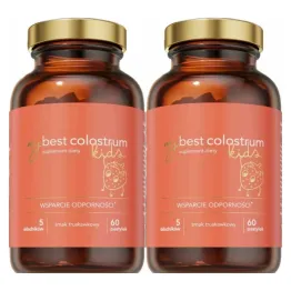 2 x MyBestCOLOSTRUM Kids Pastylki Pudrowe o Smaku Truskawkowym 60 Sztuk - MyBestPharm