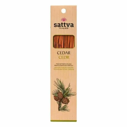 Kadzidło Indyjskie - Cedr 15 Sztuk (30 g) - Sattva