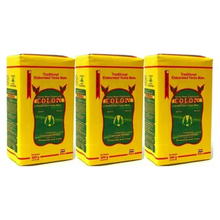 3 x Yerba Mate Colon Tradicional 500 G