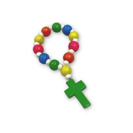 Dziesiątka Różańca Drewniana na Palec JS FR19